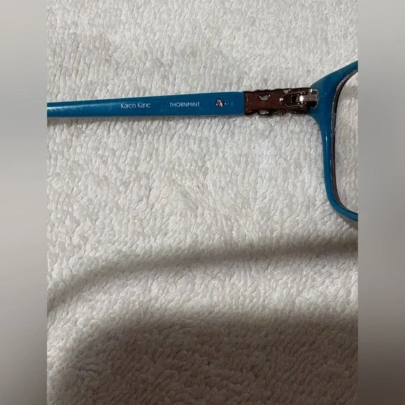 Karen Kane Thornmint Eyeglasses Frames Navy Teal Two-Tone - Picture 7 of 13